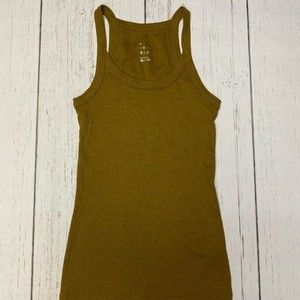 a new day Mustard Full Length Halter Tank